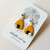 Alabaster and Ivy Earrings (Honey Bee Hive Dangles)
