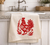 Made with 100% GOTS organic unbleached cotton, super absorbent and washes like a dream. Beautiful in all kitchens, works hard and looks great. Hang tag at back for easy hanging.
