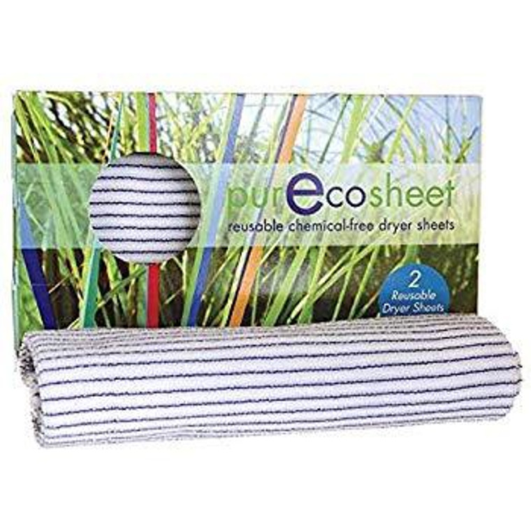 PurEcosheet has all the advantages of a traditional dryer sheet, with none of the chemicals. Our reusable dryer sheet eliminates static and keeps all of your fabrics fresh, soft and natural without leaving a chemical residue on your family's clothing.
