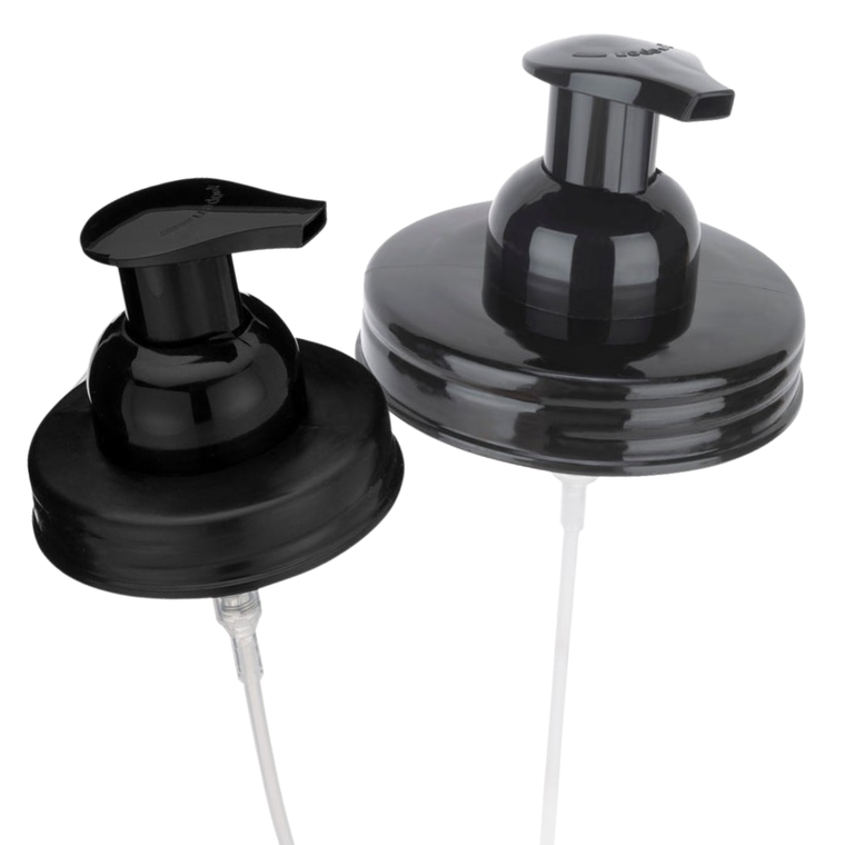 The rust-proof foaming dispenser pump will add a touch of style and charm to any setting, from farmhouse cabin to city condo. Our pumps are made with polished BPA-free plastic components to prevent rust, corrosion, and stains, and are easy to take apart and clean. Each unit is hand assembled in our studio by the Jarmazing team. Say goodbye to disposable soap dispensers forever!
