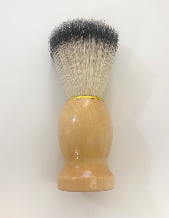 Wood handle shaving brush.