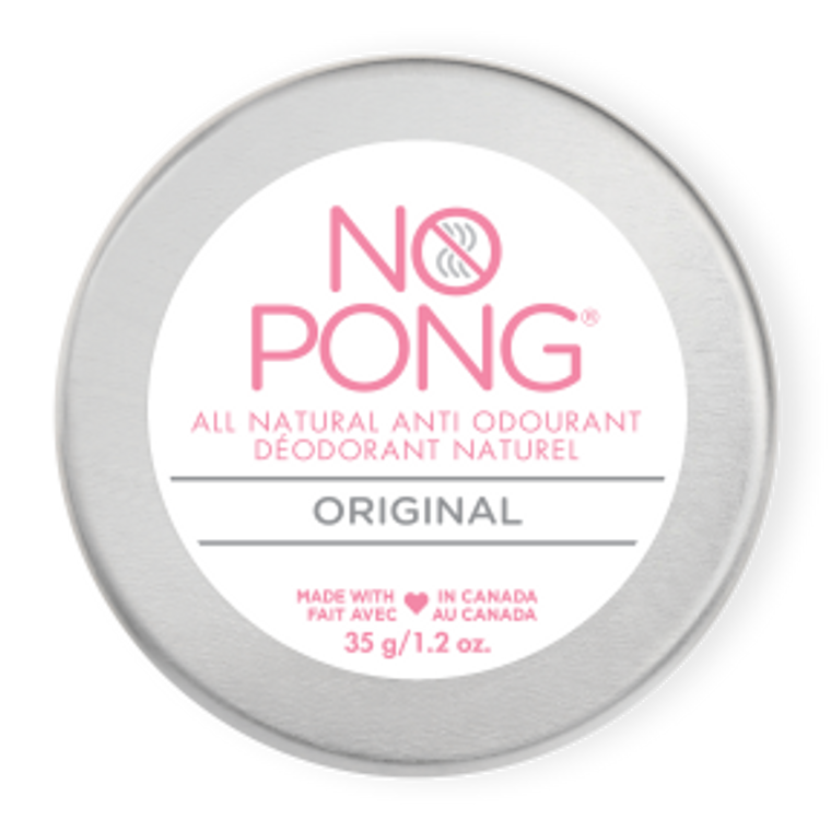 No Pong Original is an extremely effective, bicarb-based, all-natural deodorant. Citrus scent with a hint of vanilla that keeps you smelling great all day!
Keeps you fresh for up to 12 hours, and is completely aluminium, triclosan, and paraben free