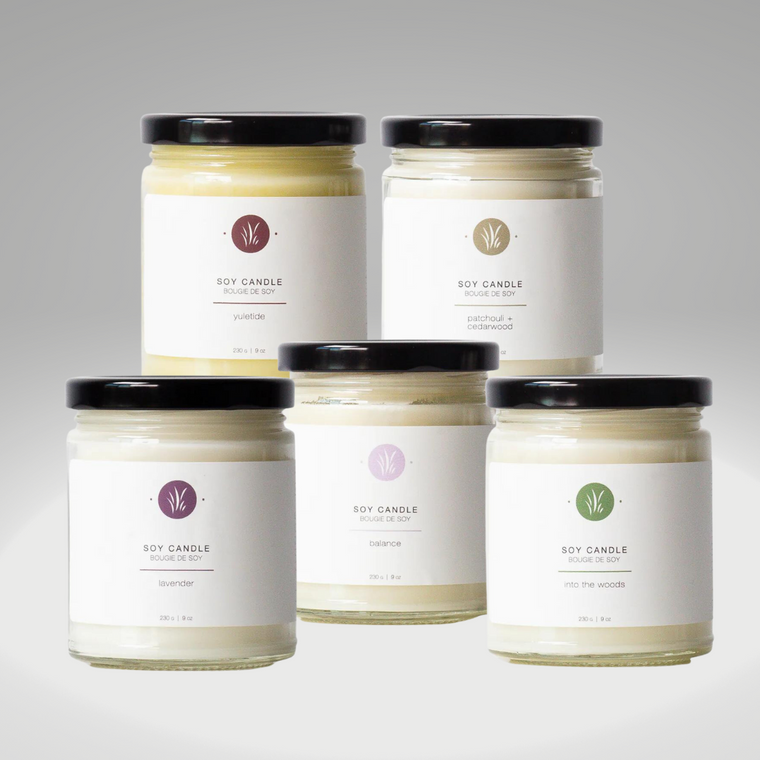 All Things Jill uses only the purest essential oils and additive-free soy wax in these creamy, luxuriantly smooth candles. With a minimalist packaging design, these candles suite any home and refocus your attention on what really matters — a gentle flame, a sizzling wick and a pleasantly warm fragrance.