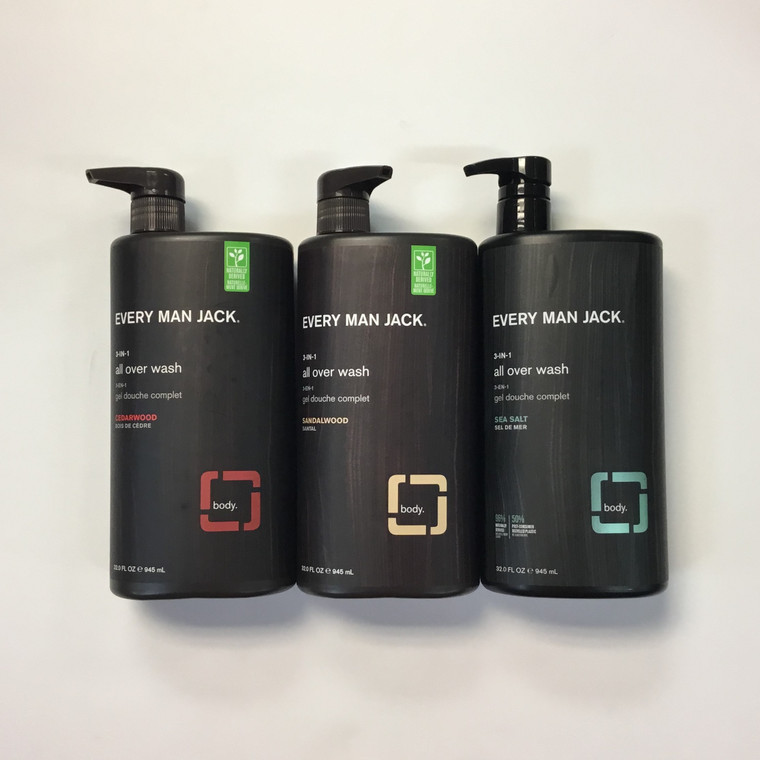 3-in-1 All Over Wash simplifies your shower routine, formulated to cleanse your body while shampooing and conditioning your hair for a head-to-toe clean.