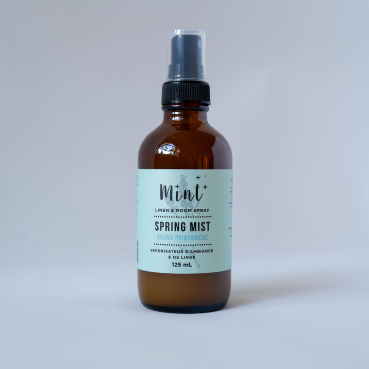 Spring has sprung! Introducing the limited edition Spring Mist linen and room spray. The perfect way to feel refreshed and awakened after the cold winter months. Made with 100% all natural ingredients and pure essential oils of Lavender, Bergamot and Mint. Refreshing and light with subtle floral notes.