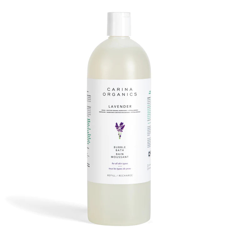 A soothing, all-natural, bubble bath formulated for all skin types.  This bubble bath is made with certified organic plant, vegetable, flower, and tree extracts to keep your skin moist, soft, and naturally beautiful.