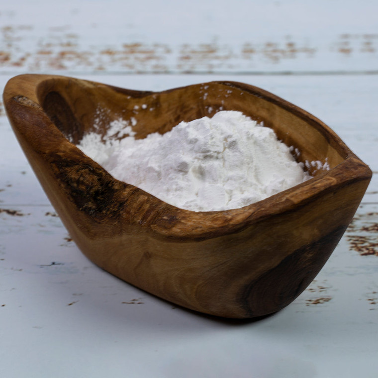 A fine, soft white powder that blends well with other natural starches and powders such as Zinc Oxide and Corn Starch to make wonderful natural body powders.