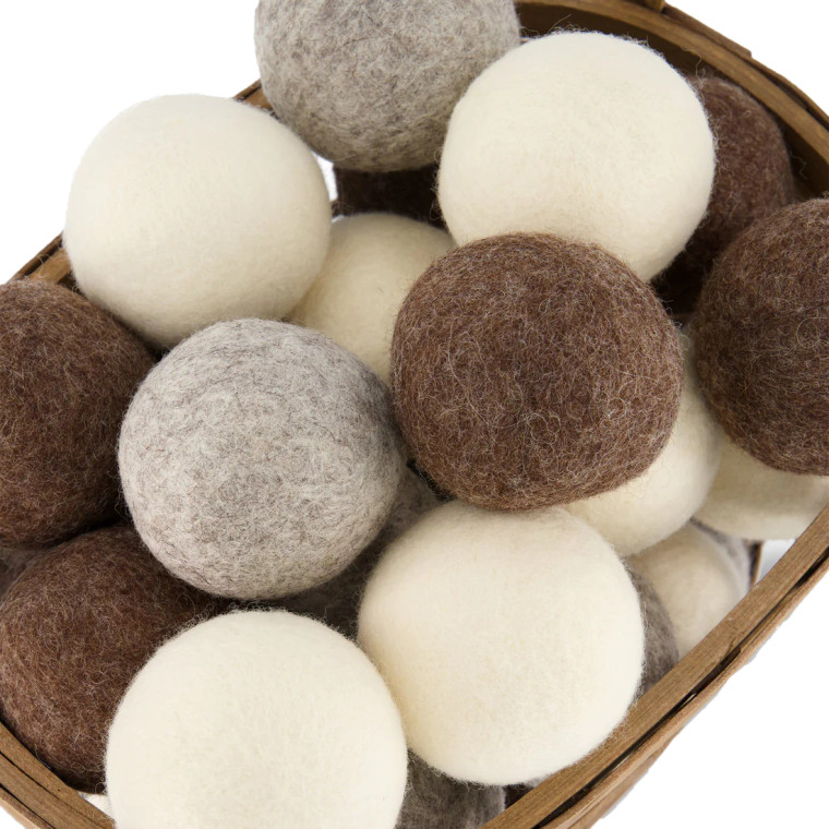 Hand Made in Canada, Moss Creek Wool Dryer Balls are a clever invention that saves you time and money by helping to dry clothes faster and are gentle on clothes.