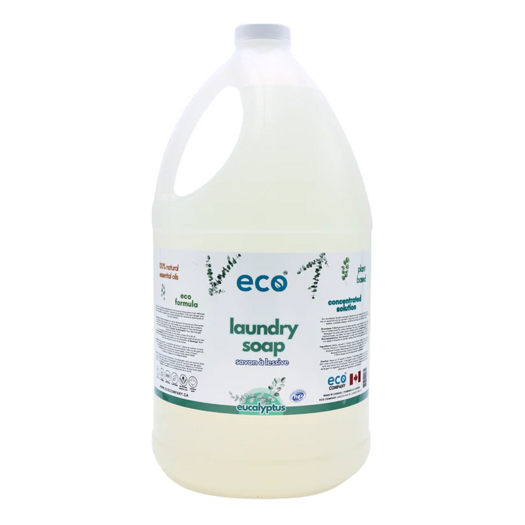 Our eucalyptus laundry detergent deodorizes and washes all fabrics with its mix of essential oils (no synthetic fragrance or dye). It is safe for sensitive skin, babies, washable diapers, technical clothing and delicate fabrics.