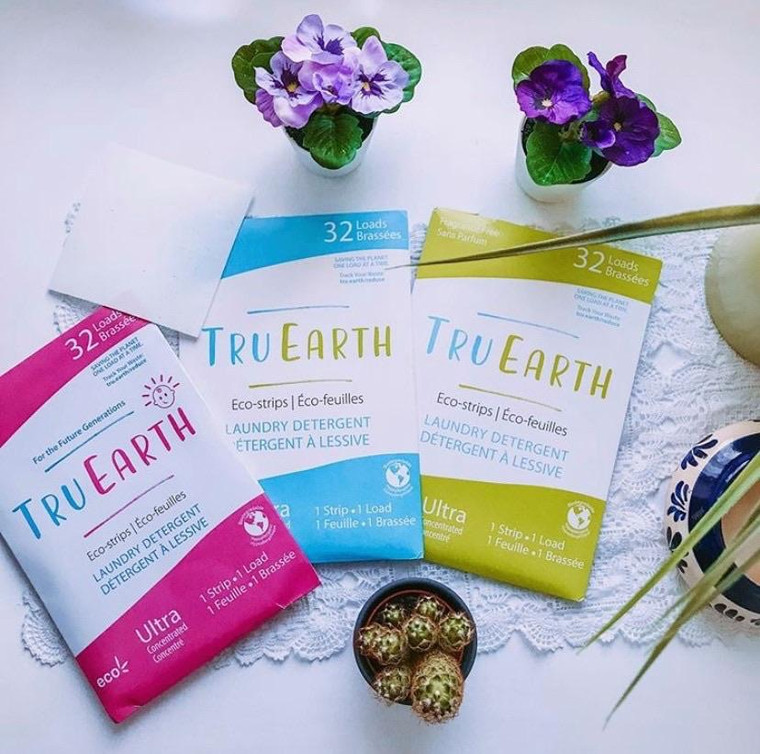 Tru Earth Eco-Strips are the smartest way to clean laundry, period. Each laundry strip packs ultra-concentrated, hypoallergenic, eco-friendly cleaning power into a tiny, pre-measured strip of liquidless laundry detergent that you just toss in the wash. Its low-sudsing formula works in all types of washing machines, including high-efficiency (HE). The smart formulation effectively seeks out and dislodges dirt molecules and stains, keeping them in suspension until they are rinsed away. It makes your laundry washing chore easier, healthier, more economical, and much kinder to our planet. Clean, green, and simple! The laundry detergent you use, should be as sensitive to your skin as it the environment. It is our mission to put your family first, and is why our eco-strips are paraben free. When you use Tru Earth Eco-Strips, you will feel confident that you are taking care of your family, and their future on this planet.