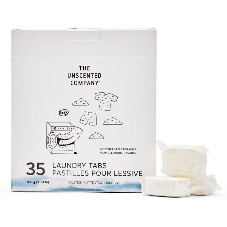 Our fragrance and dye free laundry solution will leave your clothes so soft you’ll wonder how you ever lived without it. There’s a plus, and a big one! Every time you buy our laundry tabs, you take out a plastic bottle. It’s another step towards eliminating single-use plastics. Each tab also prevents waste. You get the perfect quantity every wash. Comfortable in High Efficiency (HE) washing machines and efficient in cold water (starting at 10 °C) our laundry tabs will keep your favorite t-shirt (and everything else in your closet) clean and fresh.