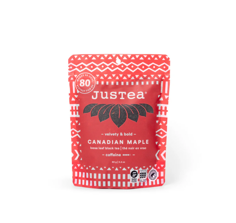 This delicious black tea is elevated in flavour with real maple syrup flakes, bringing a touch of sweetness and a little Canadian love to the blend.