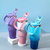 600ml & 900ml 'OMBRE' Dance TUMBLER w/sip top & handle - 4x COLOURS!