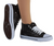 Sequin High-Top HIP HOP Sneakers - BLACK