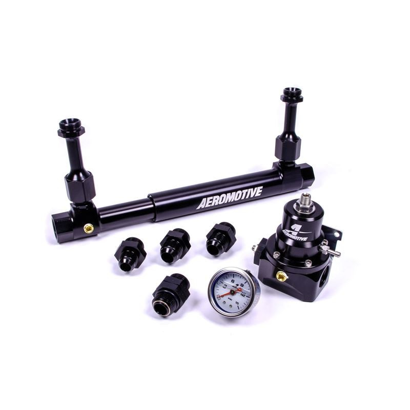Aeromotive 17249 Dual Action Adjustable Fuel Log Kit, 4150/4500 Holley Carb