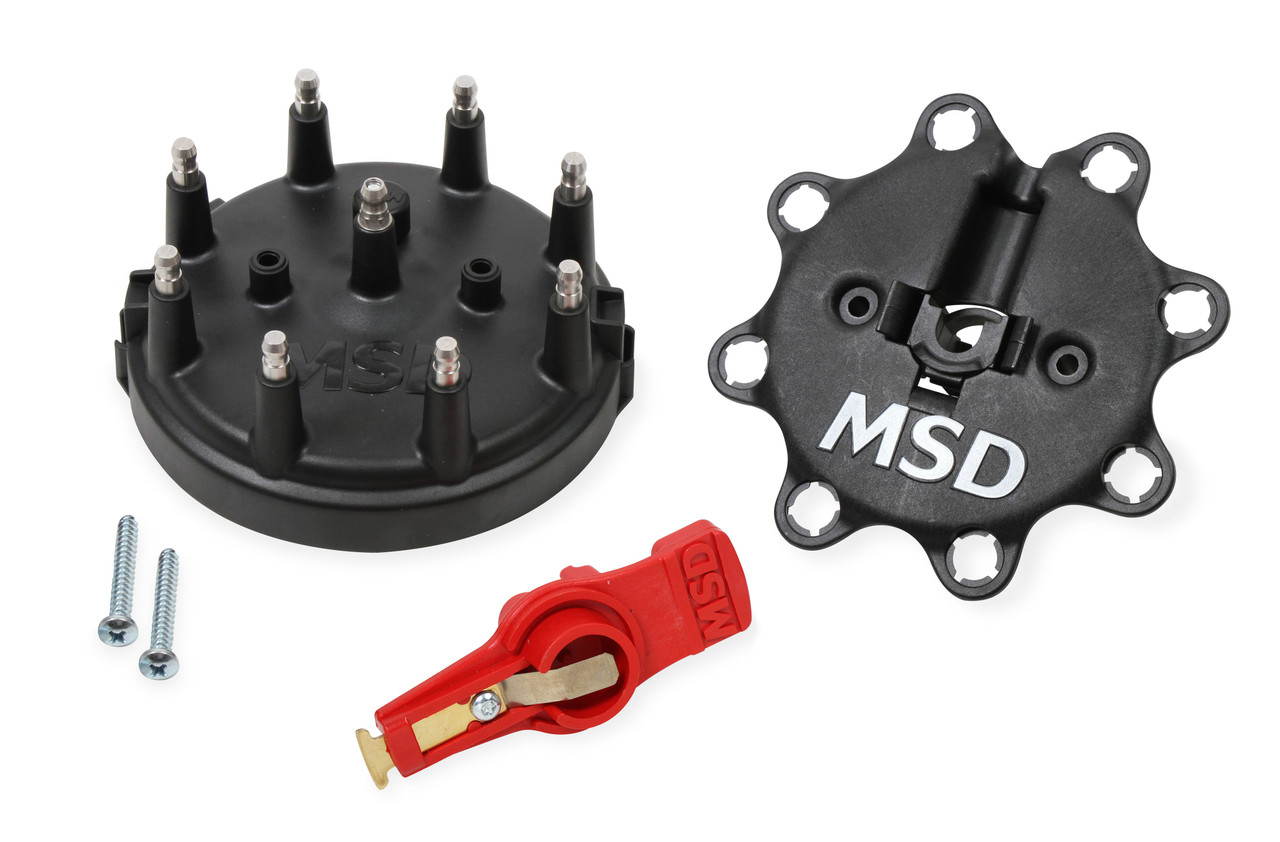MSD 84823 Cap and Rotor Kit. Ford TFI V8, HEI Style, Black