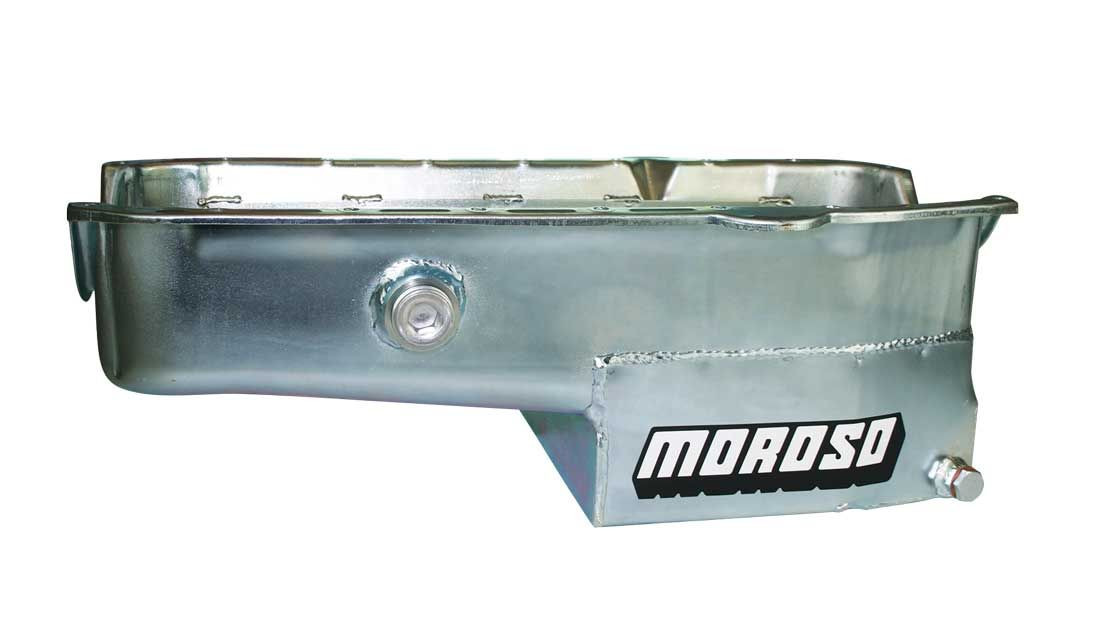 Moroso 21323 SBC Oil Pan, Oval Track, Rear Sump, 7 Quarts, 7-1/2