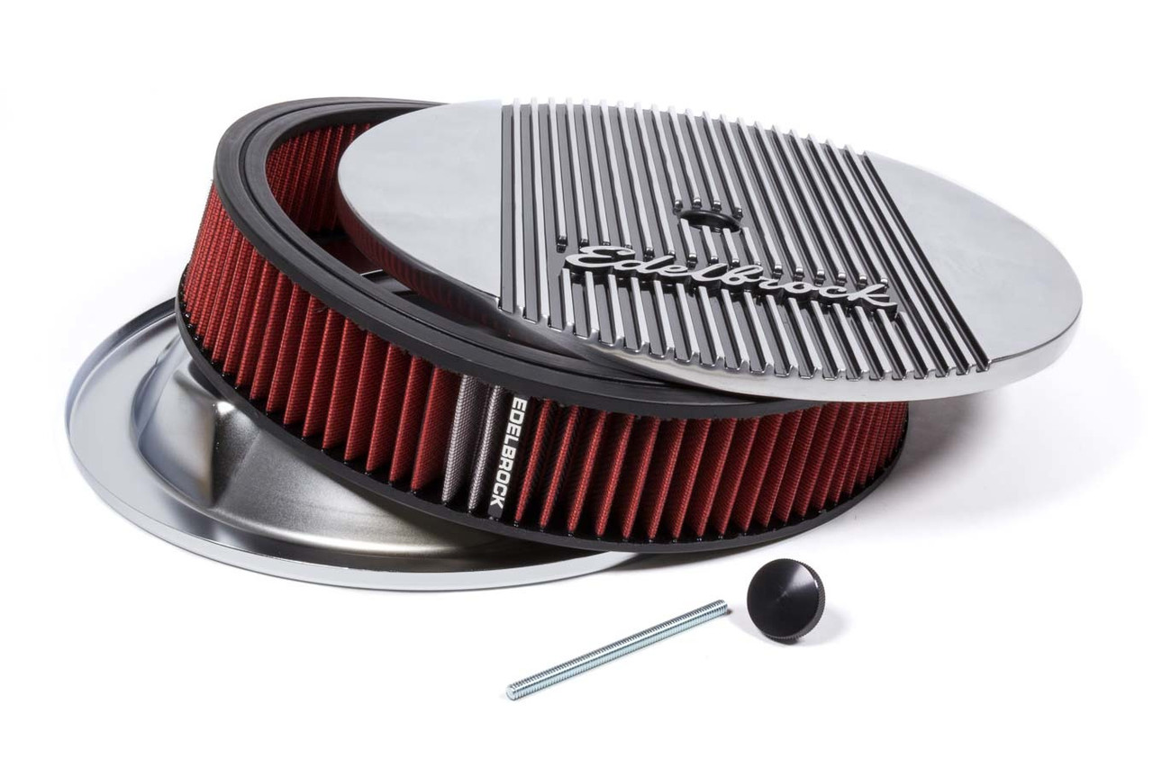 Edelbrock 4268 Air Cleaner Assembly, Elite II, 14 in Round, 3 in