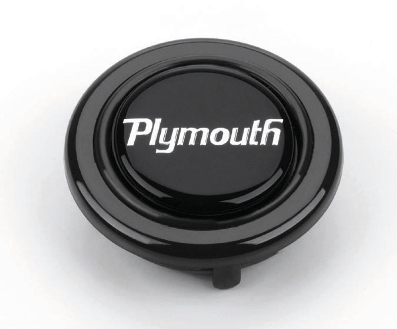 Grant 5674 Horn Button, Black / Silver Plymouth Logo, Plastic