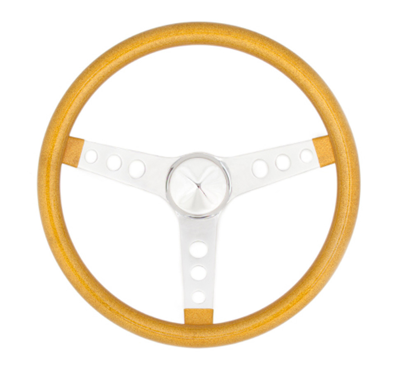 Grant 8447 Metal Flake Steering Wheel, 13-1/2 in. 3-Spoke, Gold