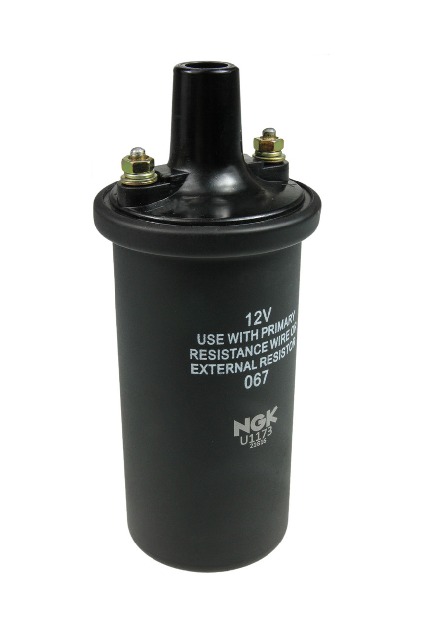 NGK U1173 イグニッションコイル 12V NGK U1173 Ignition Coil, Oil Filled Canister, OE Specs, 2 Male Th