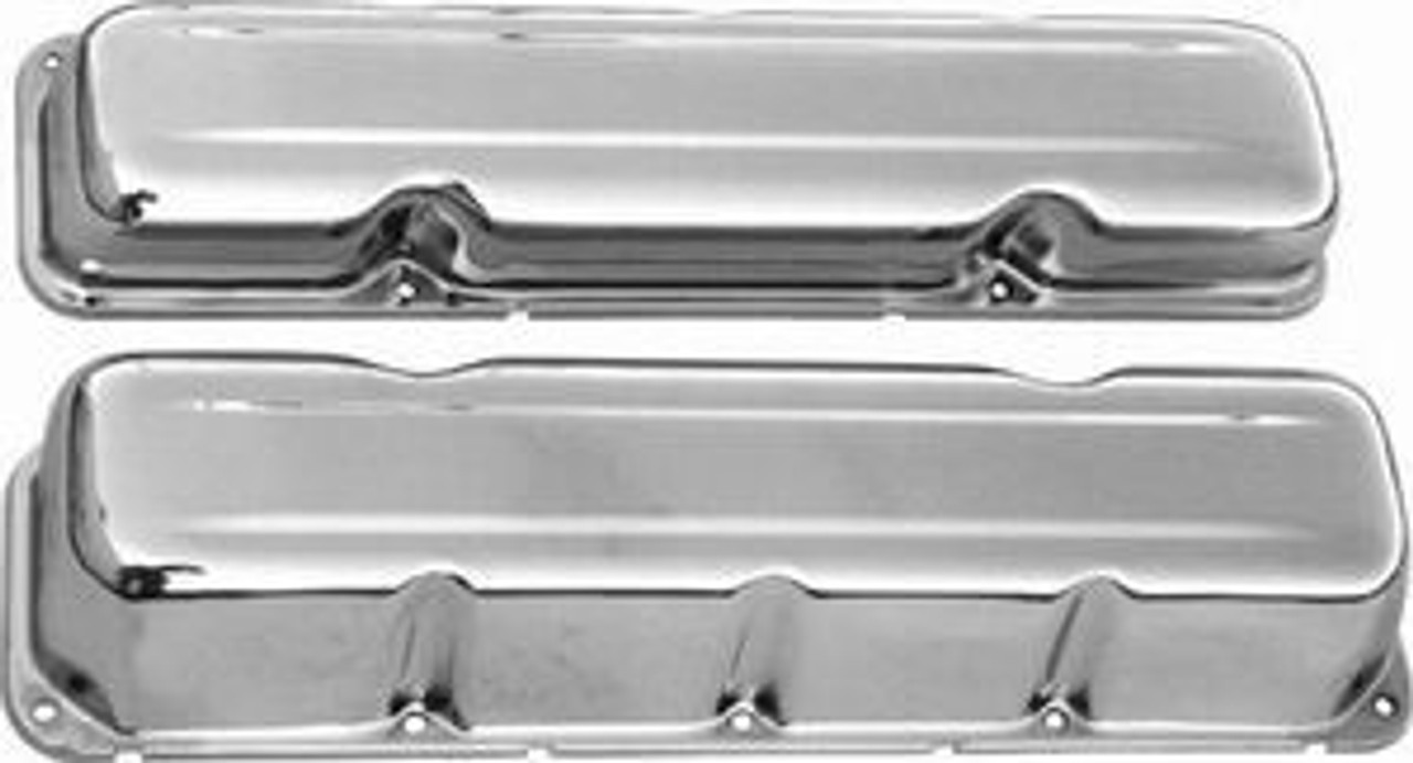 Racing Power Co-Packaged R9174 Valve Cover, Short, 3-1/8 in Height, Steel,  Chrome, AMC