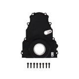 TSP 81066-1BK LS Timing Cover w/ Cam Sensor, 1-Piece, Aluminum, Black