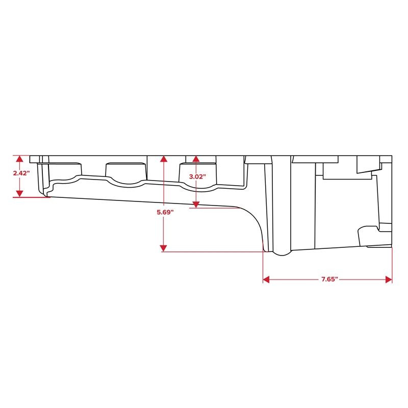 TSP 81074 GM LS Retro-Fit Rear Sump Oil Pan, Aluminum, Natural, K