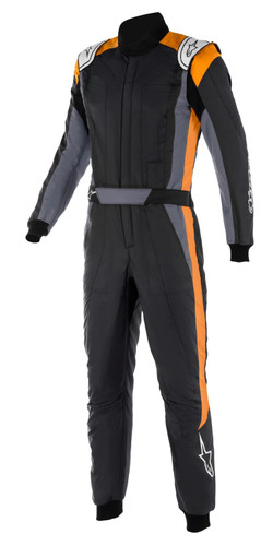 Alpinestars USA 3352022-1204-56 Driving Suit, GP Pro Comp V2, Driving, 1-Piece, FIA Approved, Triple Layer, Fire Retardant Fabric, Black/Fluorescent Orange, Size 56, Large/X-Large, Each