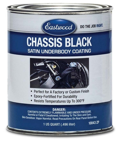 Eastwood 10043ZP Paint, Chassis Black, Ceramic Urethane, Satin. Black, 1 qt Can, Each