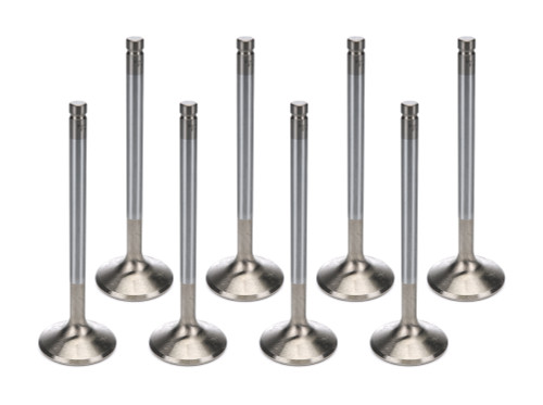 Ferrea F1045P-8 Exhaust Valve, Competition Plus, 1.600 in. Head, 5/16 in. Valve Stem, 5.015 in. Long, Stainless, GM LS-Series, Set of 8