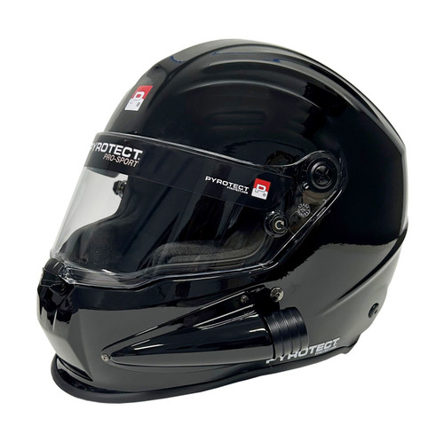 Pyrotect HB811320 Helmet, ProSport, Full Face, Snell SA2020, Head and Neck Support Ready, Side Air, Gloss Black, Medium, Each