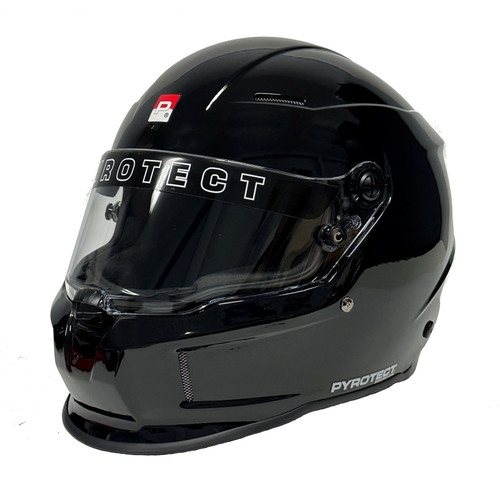 Pyrotect HB911620 Helmet, Pro Air Flow, Full Face, Snell SA2020, Head and Neck Support Ready, Gloss Black, 2X-Large, Each