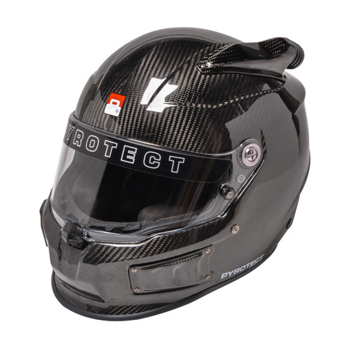Pyrotect HC703320 Helmet, Pro Air Tri-Flow, Full Face, Snell SA2020, Head and Neck Support Ready, Carbon Fiber, Medium, Each