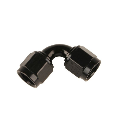 Fragola 496320-BL -12 AN Female Coupler, 90 Degree, Swivel, Black