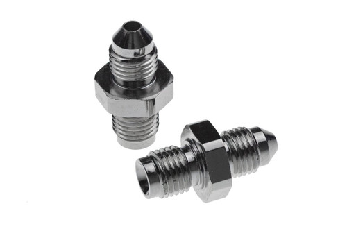 Redhorse Performance 336-04-11 Fitting, Adapter, 336 Series, Straight, 4 AN Male to 10 mm x 1.0 Male Inverted Flare, Steel, Nickel Plated, Pair
