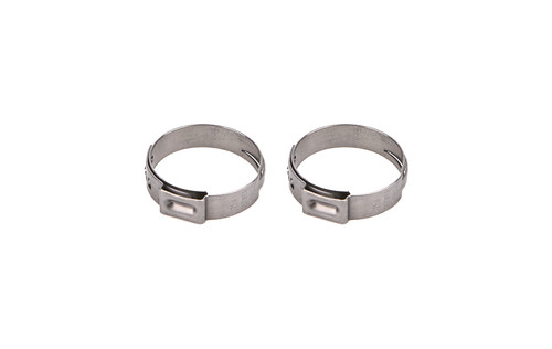 Redhorse Performance 420-10 Hose Clamp, 420 Series, Band, Push Lock Clamp, 10 AN, Stainless, Natural, Pair