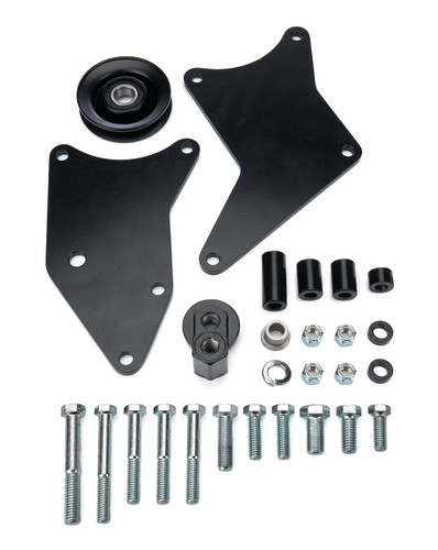 Tuff-Stuff 8495B Air Conditioning Bracket, Passenger Side, Head Mount, Steel, Black Powder Coat, Sanden SD508 Compressor, Short Water Pump, Big Block Chevy, Each