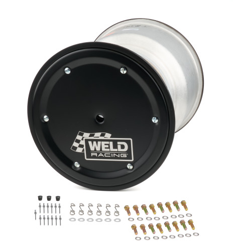 Weld Racing 735B-518B58-6 Wheel, Magnum Sprint, 15 x 18 in. 8.000 in. Backspace, 42 Spline, Beadlock, Cover Included, Aluminum, Black Anodized, Each