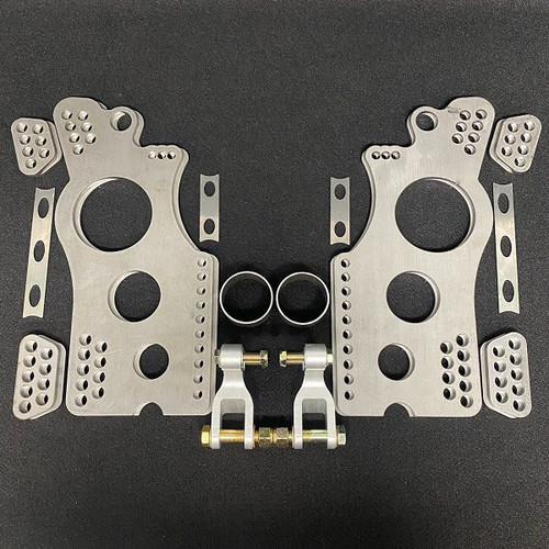 TRZ Motorsports 650-230 4-Link Bracket Kit, Housing End, Mild Steel, 3.25 in. Axle tubes, Double Sheer Shock Mounts, Kit