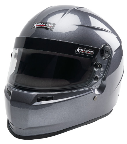 Allstar ALL943082 Helmet, Series 60, Snell SA2025, Head and Neck Support Ready, Gray, Medium, Each