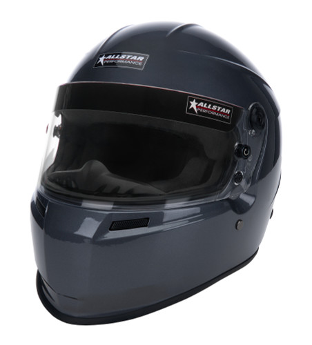Allstar ALL943085 Helmet, Series 60, Snell SA2025, Head and Neck Support Ready, Gray, X-Large, Each