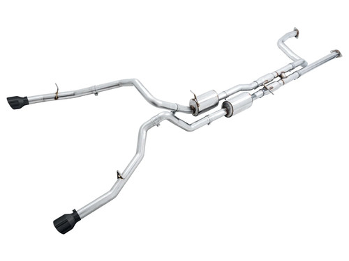 AWE Tuning 3015-33005 Exhaust System, OFG Edition, Cat-Back, 3 in. Dia., Dual Rear Exit, 5 in. Black Tips, Stainless, 6.2 L Ram Fullsize Truck 2021-24, Kit