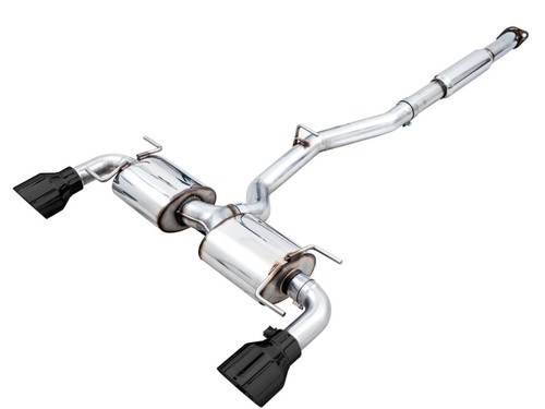AWE Tuning 3015-33486 Exhaust System, Touring Edition, Cat-Back, 3 in. Dia., Dual Rear Exit, 5 in. Black Tips, Stainless, 2.0 L/2.4 L, Subaru BRZ 2013-25/Toyota 86 2017-25, Kit