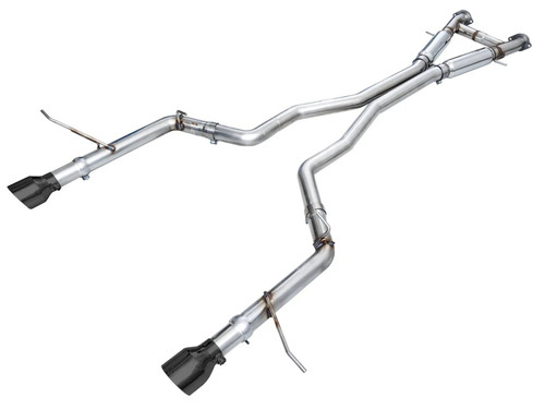 AWE Tuning 3020-33952 Track Edition Exhaust System, Cat-Back, 3 in. Dia., Dual Rear Exit, 5 in. Black Tips, Stainless, 6.2 L/6.4 L, Dodge Midsize SUV 2018-24, Kit