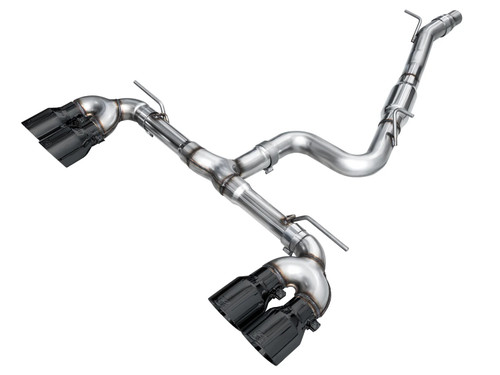 AWE Tuning 3020-43658 Track Edition Exhaust System, Cat-Back, 3 in. Dia., Dual Rear Exit, 4.5 in. Black Tips, Stainless, 2.0 L, Volkswagen Golf 2022-25, Kit