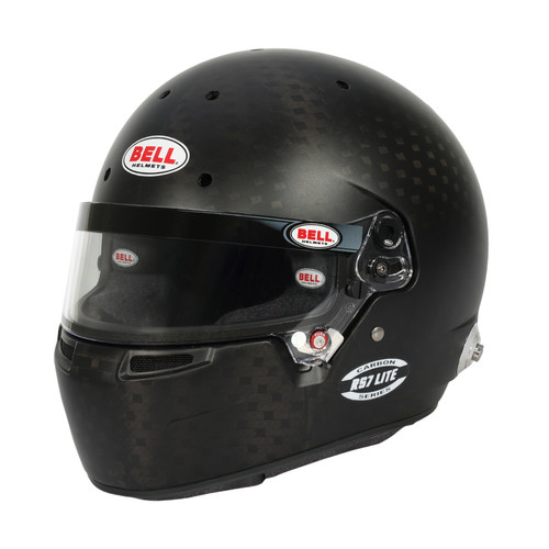 Bell Helmets 1237A90 Helmet, RS7 Carbon Lite, Full Face, Snell SA2025, FIA Approved, Head and Neck Support Ready, Carbon Fiber, Size 7-1/2, Each