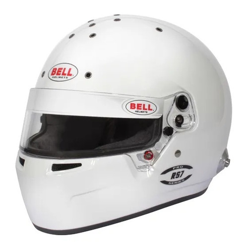 Bell Helmets 1310B32 Helmet, RS7, Full Face, Snell SA2025, FIA Approved, Head and Neck Support Ready, Carbon Composite, White, Size 7-5/8 Plus, Each