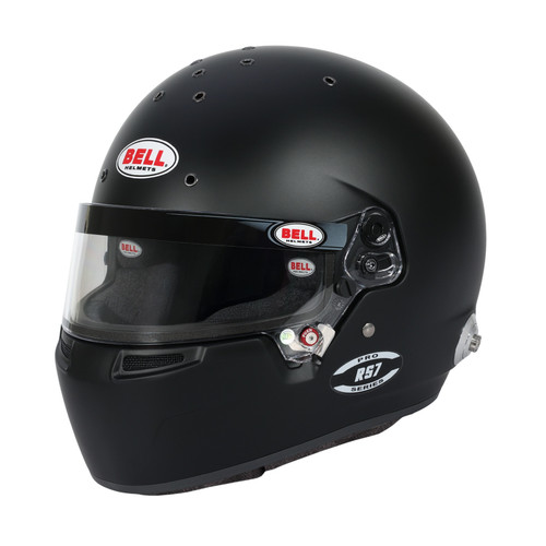 Bell Helmets 1310B47 Helmet, RS7, Full Face, Snell SA2025, FIA Approved, Head and Neck Support Ready, Carbon Composite, Flat Black, Size 7-1/4, Each