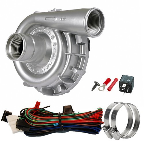 Davies, Craig DC-8040 Water Pump, EWP115, Electric, Remote Mount, 16 AN Female/1-3/8 in. Hose Barb to 16 AN Female/1-3/8 in. Hose Barb, 36.7 GPM, Aluminum, Silver Powder Coat, Universal, Kit